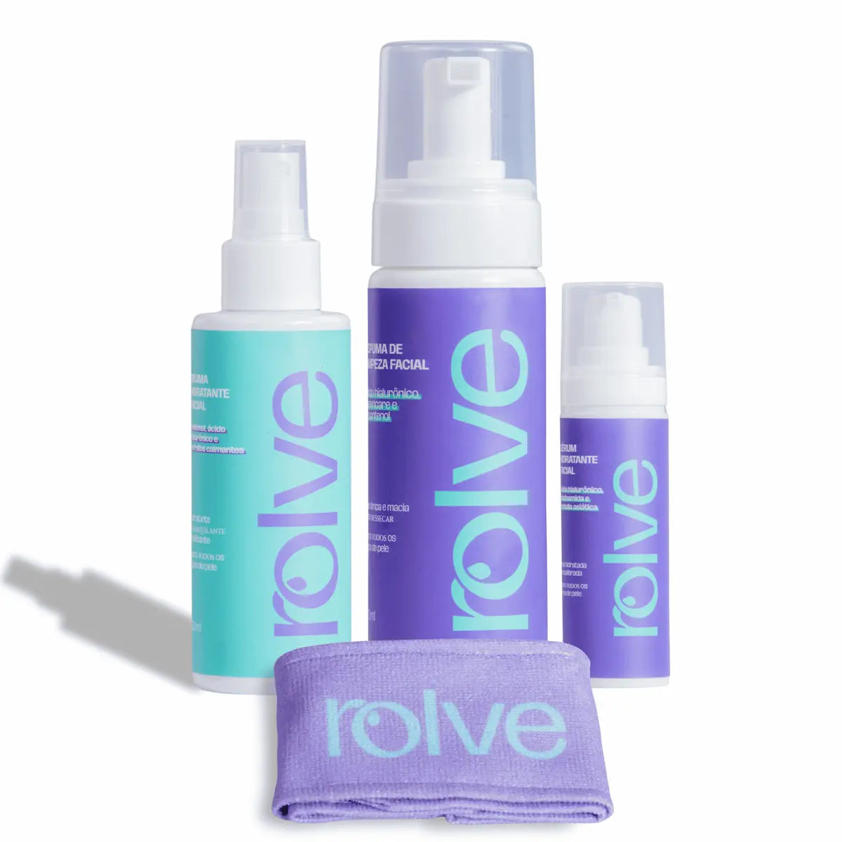 Kit Rotina Diária ROLVE — Limpeza + Preparo + Hidratação em 3 Passos